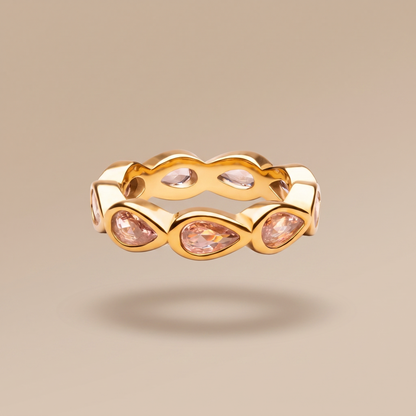 Asea Peony Pink Stone Ring — front view
