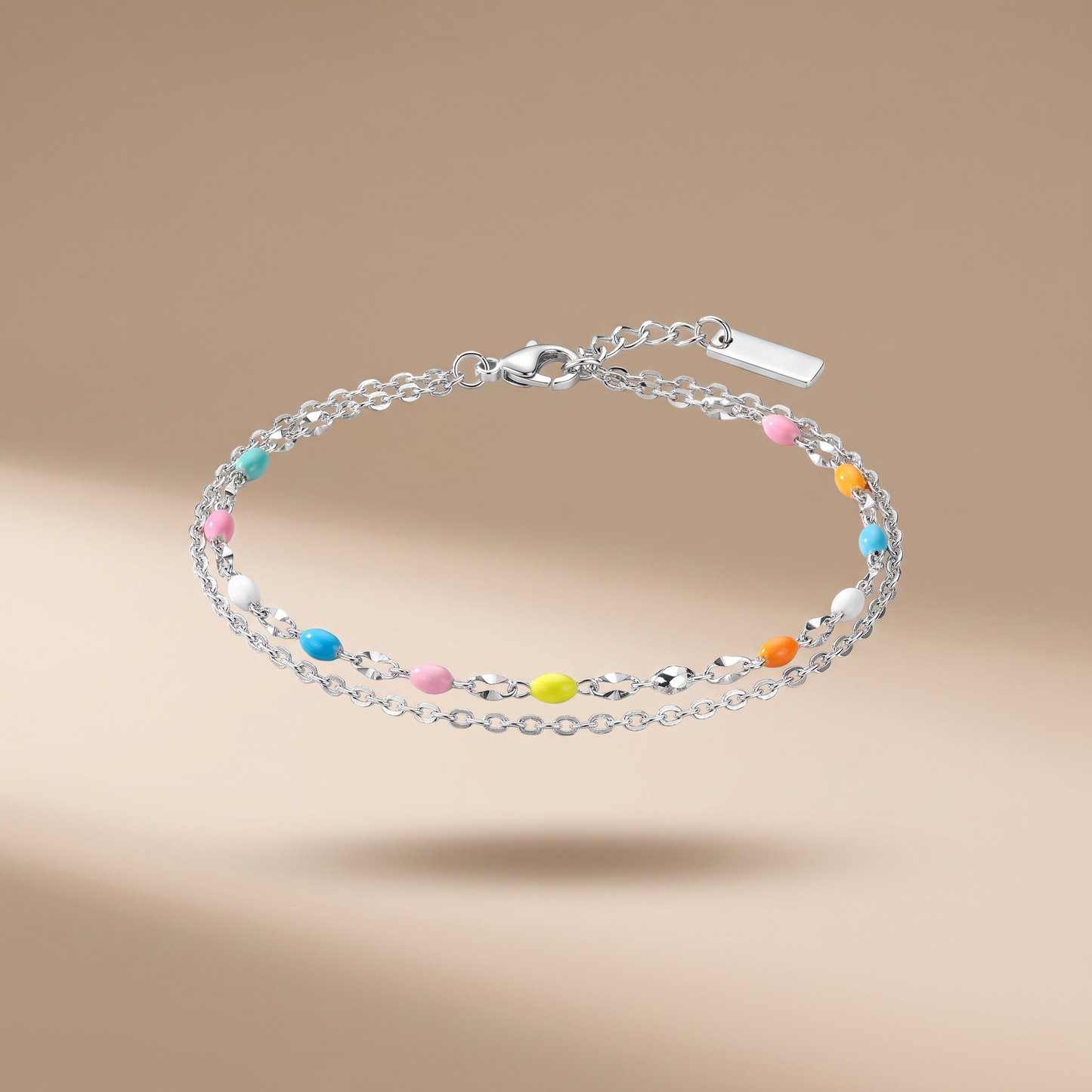 Asea Dainty Rainbow Bracelet — Silver Color