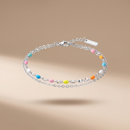 Asea Dainty Rainbow Bracelet — Silver Color