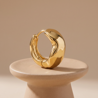 Asea Molten Flat Hoops — angle