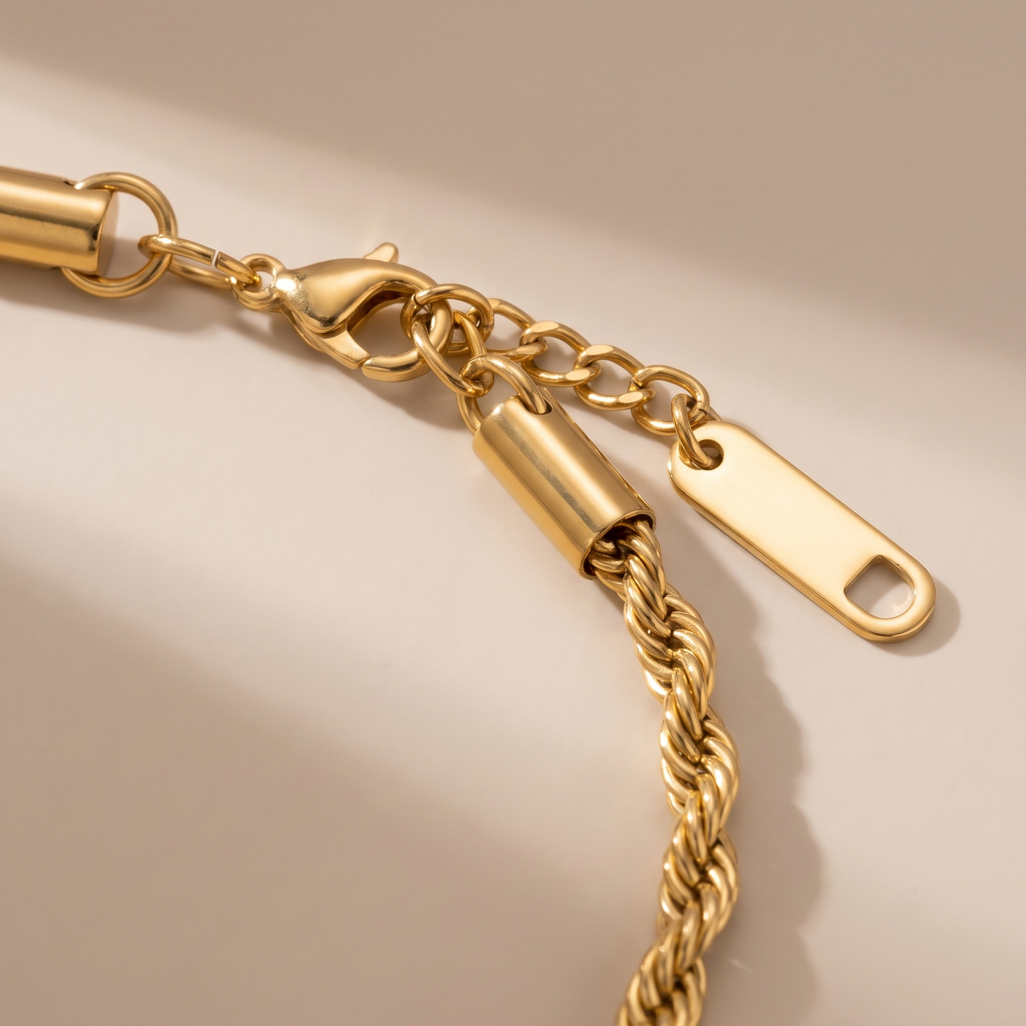 Asea Sagres Twisted Rope Anklet — close-up detail