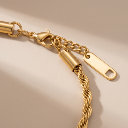 Asea Sagres Twisted Rope Anklet — close-up detail
