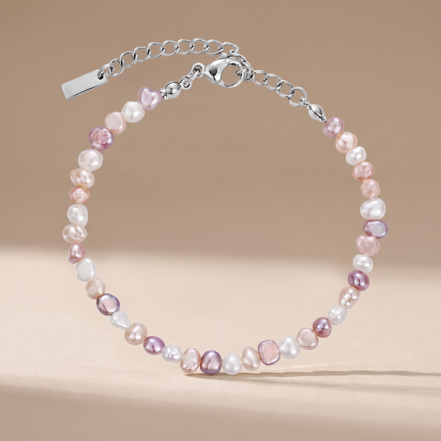 Asea Rosamar Pearl Anklet — Silver Color
