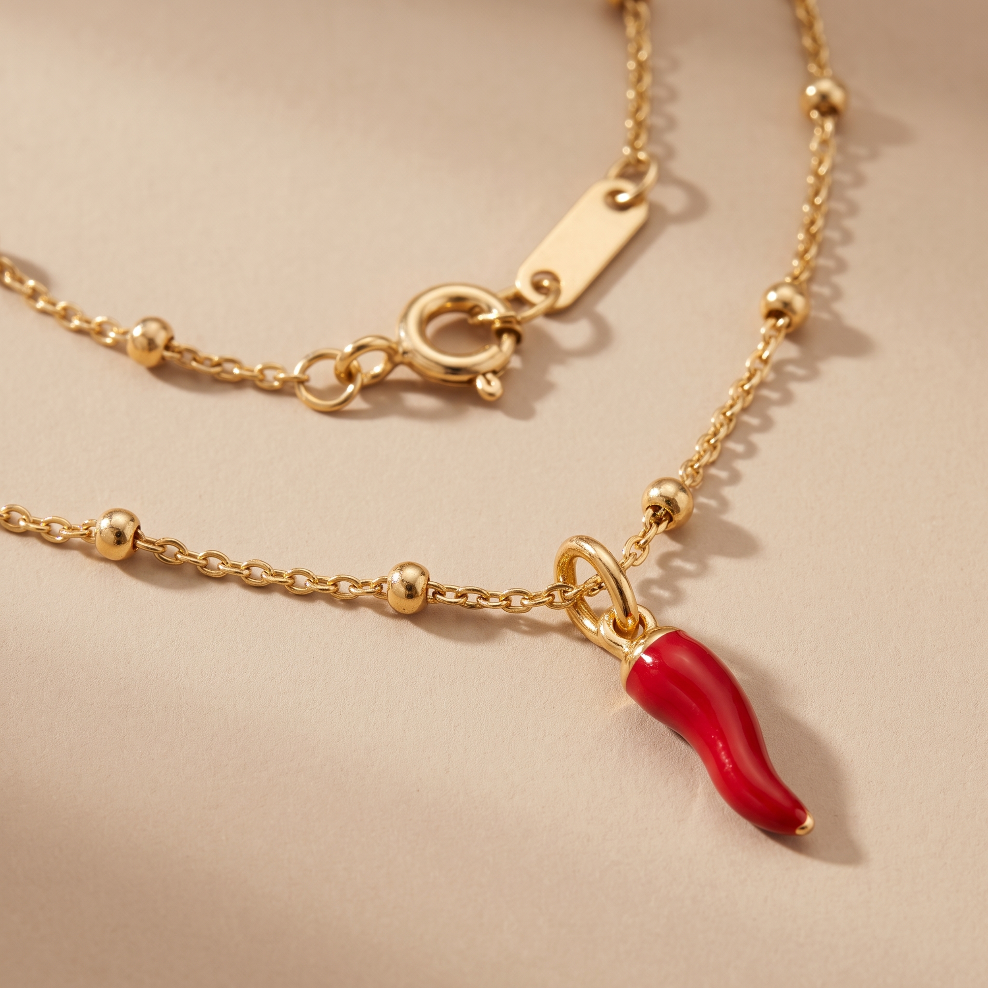 Asea Chilli Pepper Pendant — close-up detail