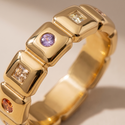 Asea Rainbow Stone Ring — close-up detail