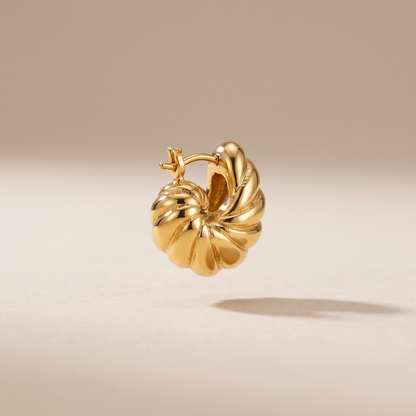 Asea Nautilus Spiral Earrings — front view