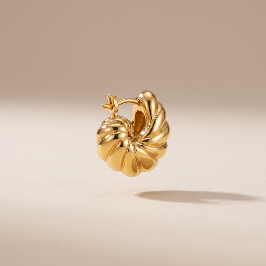 Asea Nautilus Spiral Earrings — front view