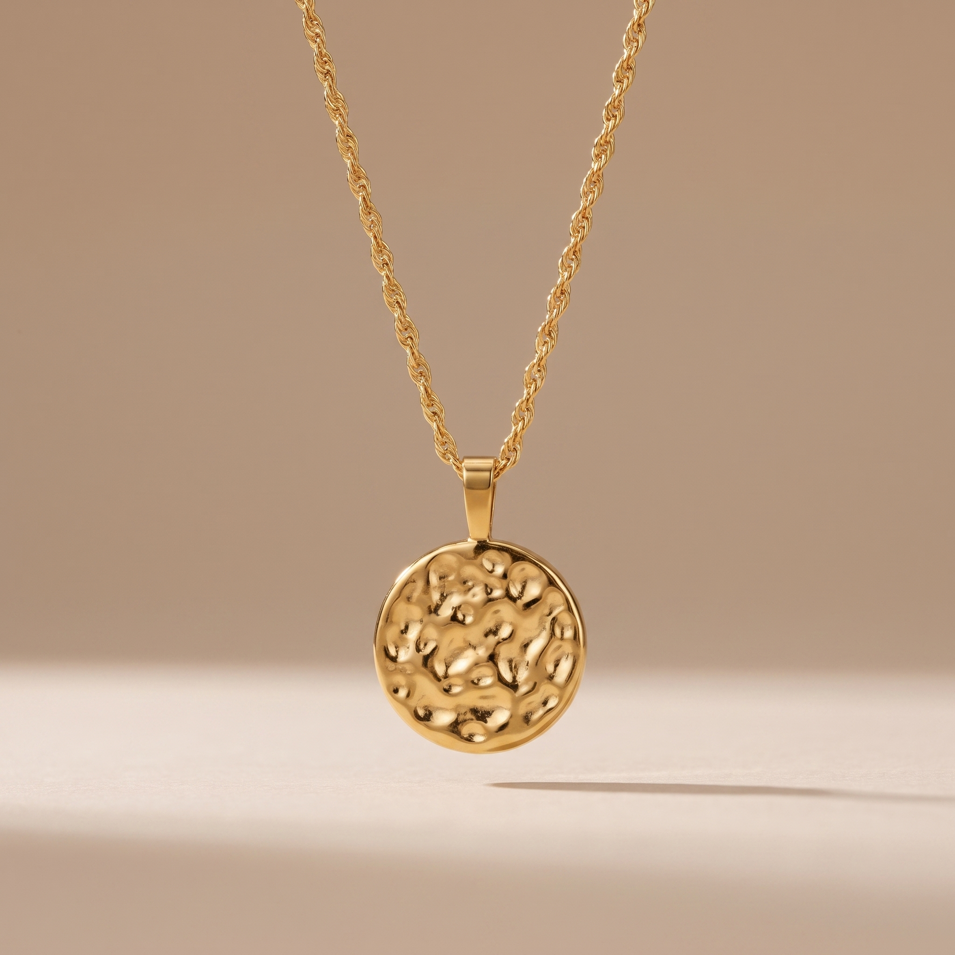 Asea Amity Hammered Necklace — front view