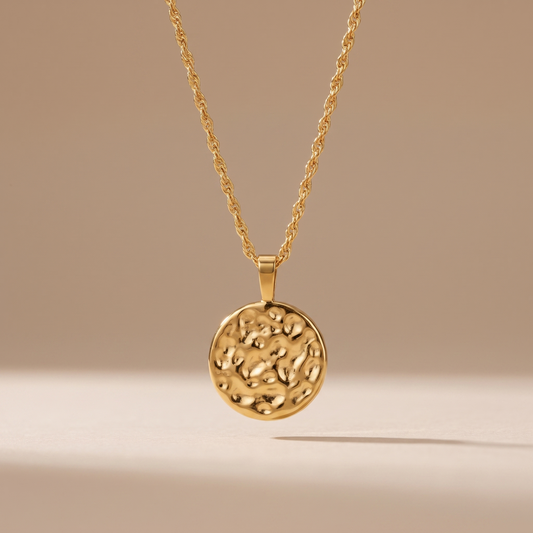 Asea Amity Hammered Necklace — front view