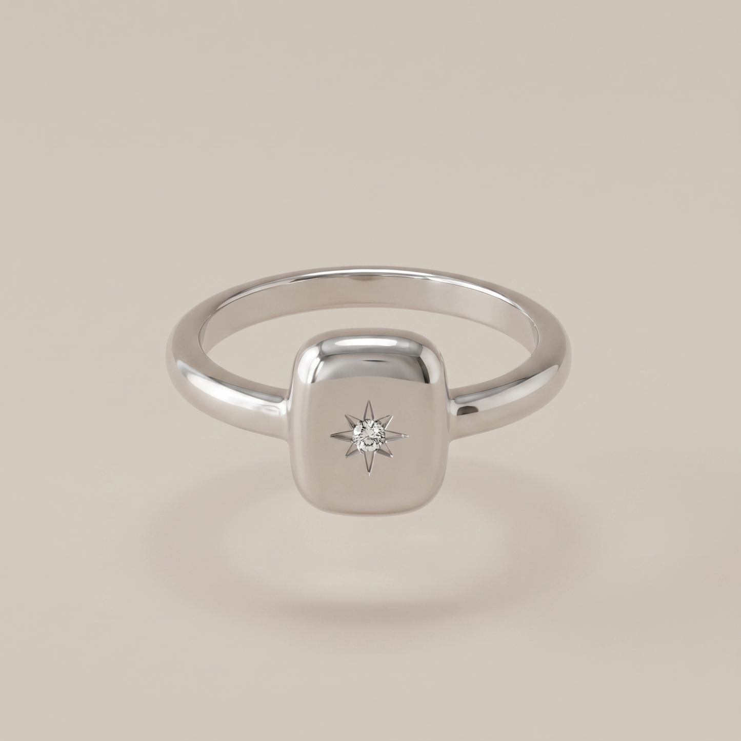 Asea Lumina Starburst Ring — Silver Color