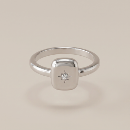 Asea Lumina Starburst Ring — Silver Color