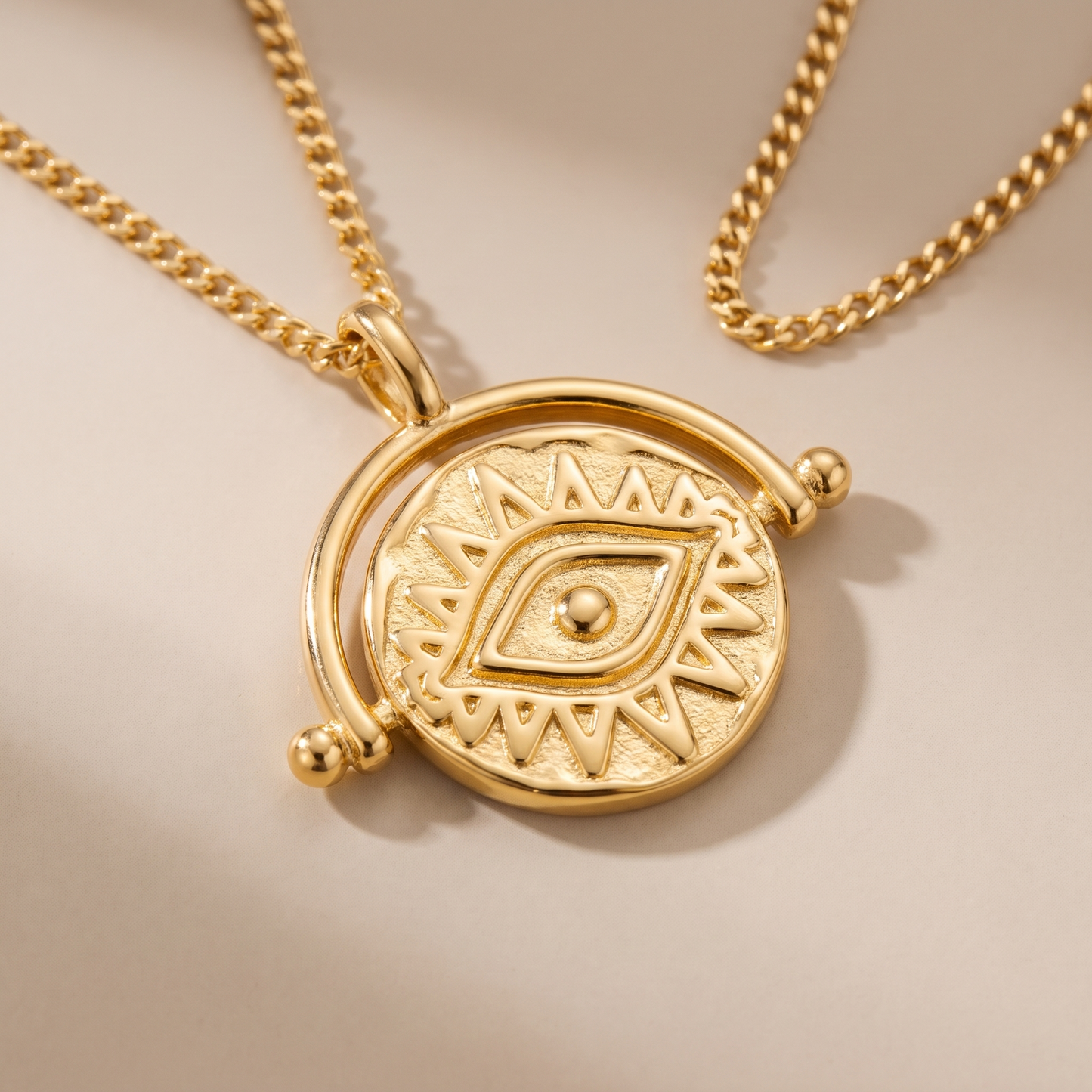 Asea Nerea Coin Necklace — close-up detail