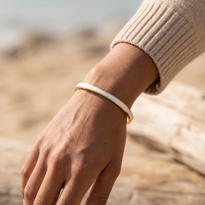 Asea Halo Enamel Bangle — worn by model