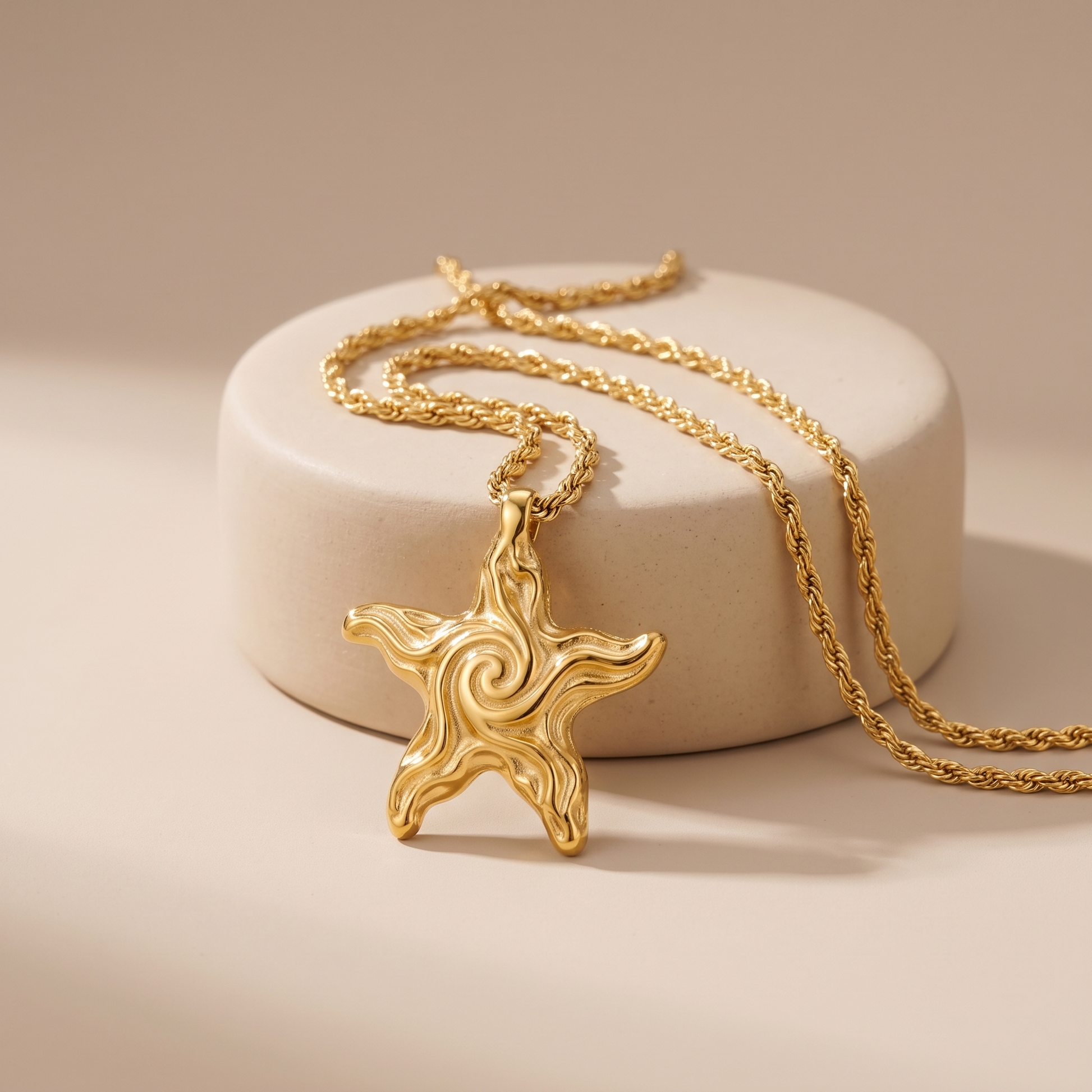 Asea Sea Star Pendant Necklace — angle