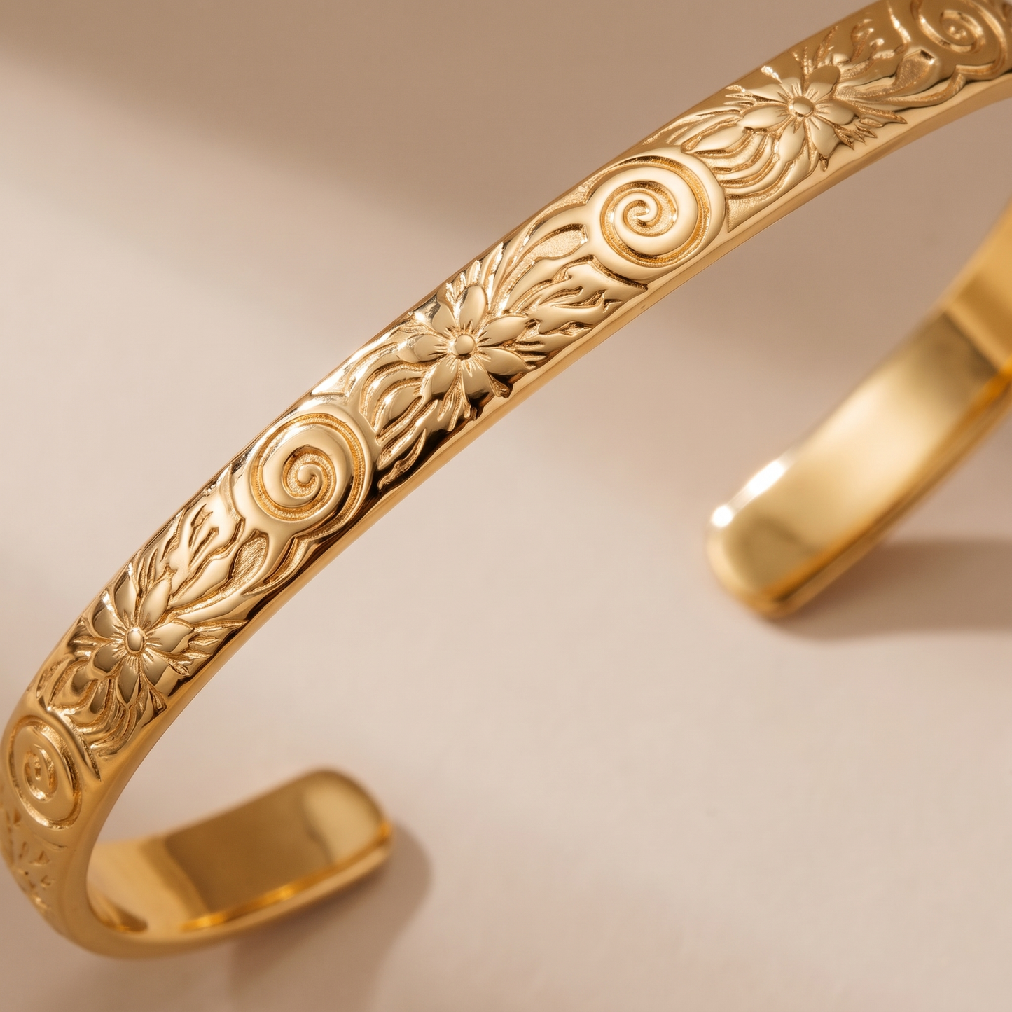 Asea Petal Bloom Cuff — close-up detail
