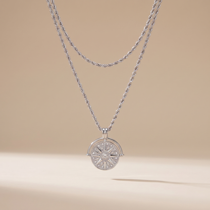 Asea Sundrenched Necklace Duo | Silver — front view