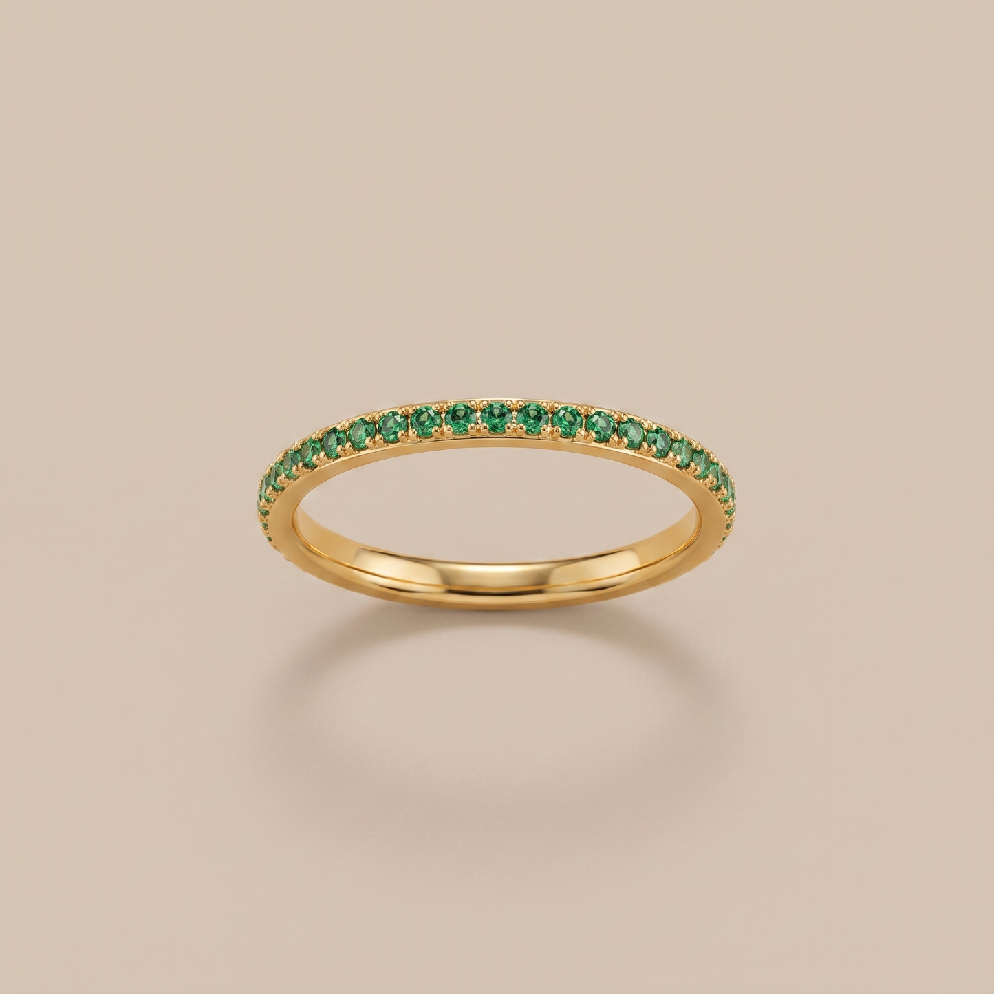 Asea First Light Green Zircon Ring — front view