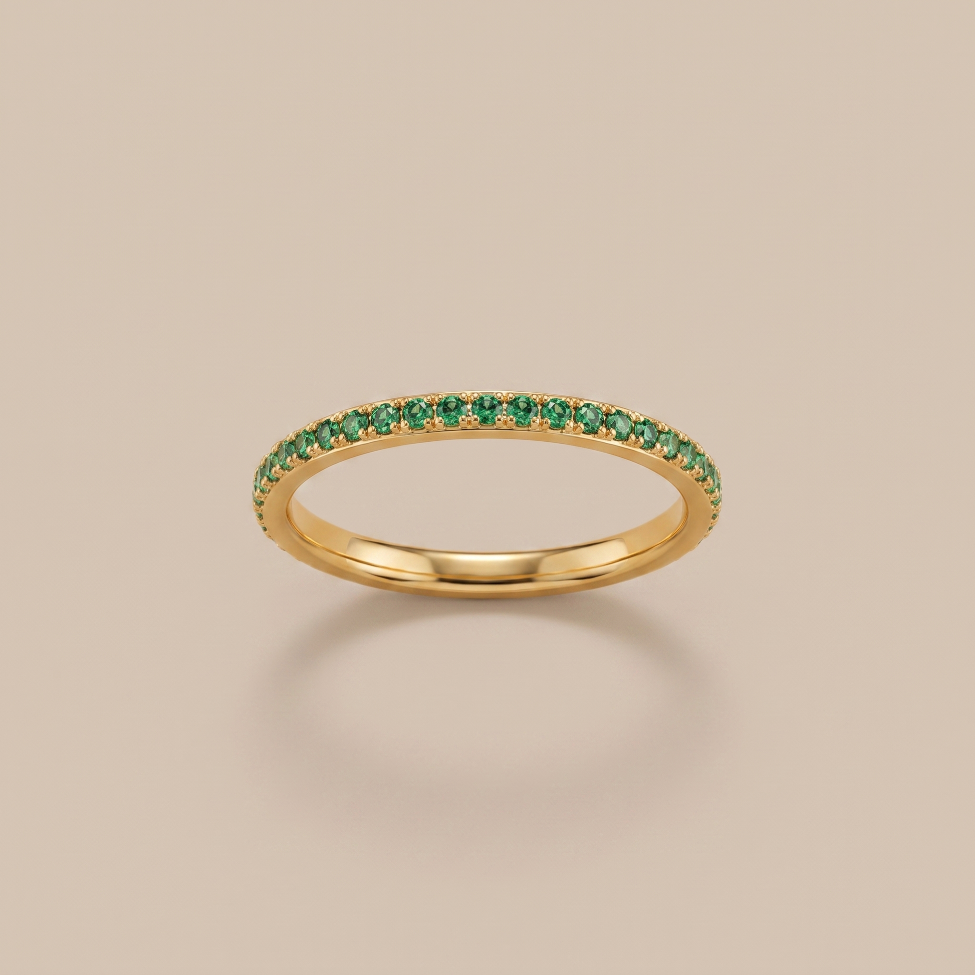 Asea First Light Green Zircon Ring — front view