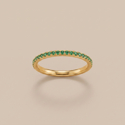 Asea First Light Green Zircon Ring — front view