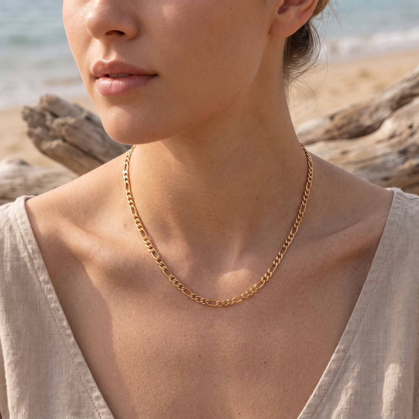 Asea Figaro Chain Duo Set — worn by model