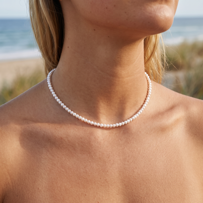 Asea Dainty Freshwater Pearl Choker — worn by model