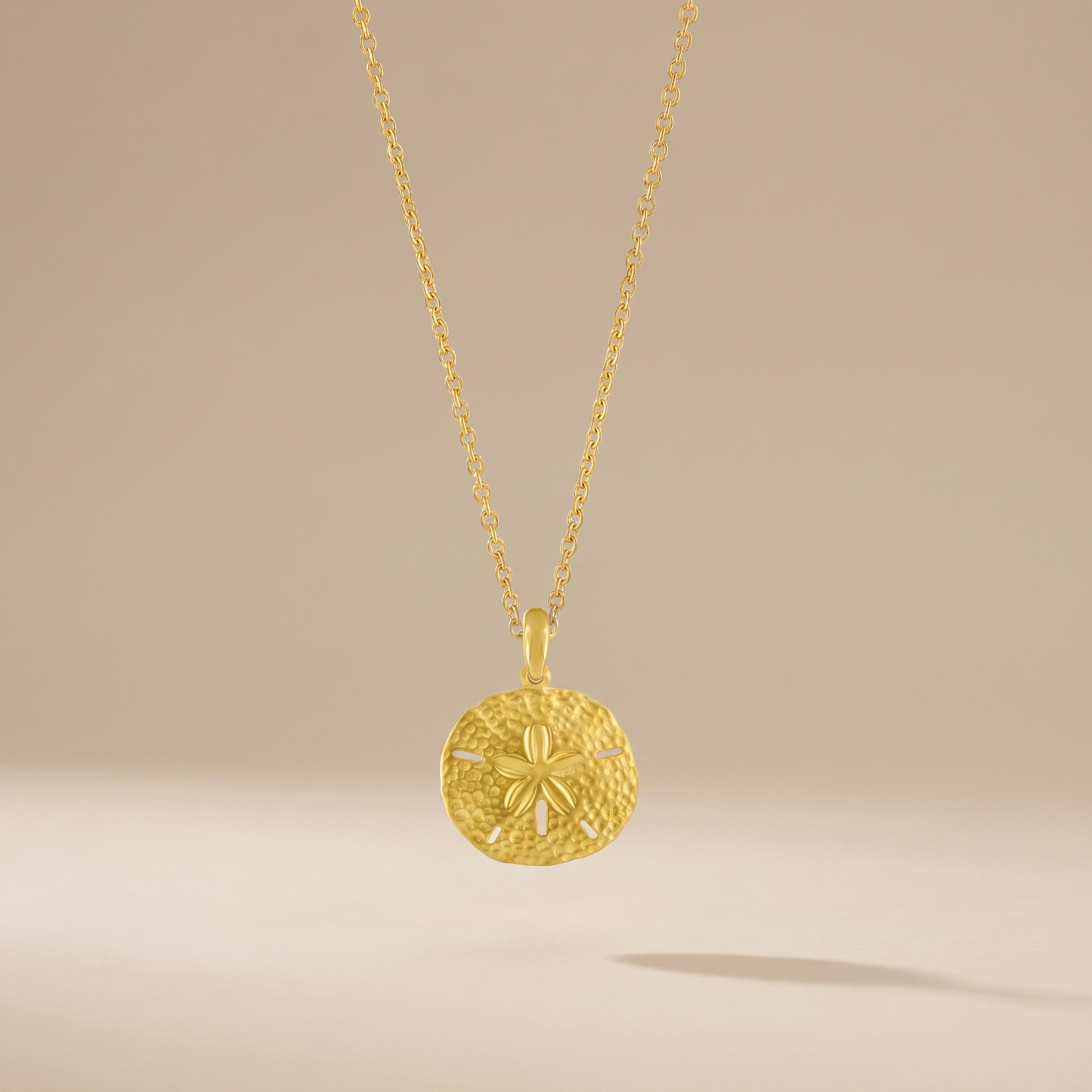 Asea Sand Dollar Pendant Necklace — front view