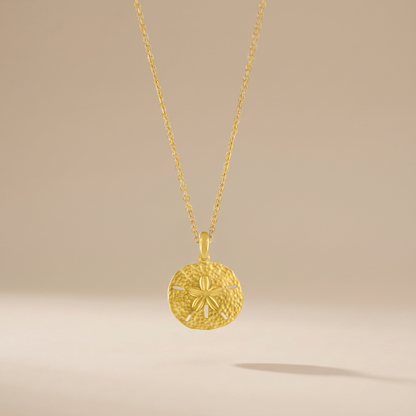 Asea Sand Dollar Pendant Necklace — front view