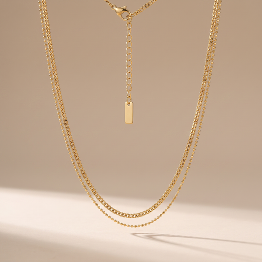 Asea Double Take Chain Choker — front view