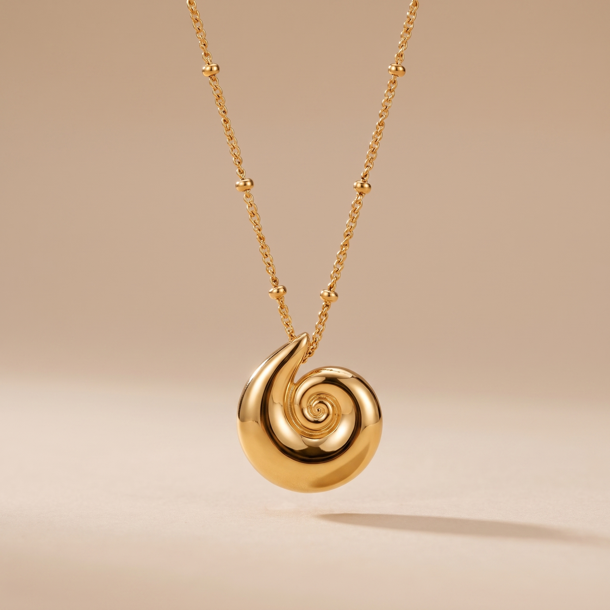 Asea Shell Charm Necklace — front view