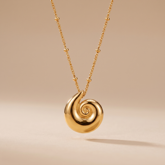 Asea Shell Charm Necklace — front view
