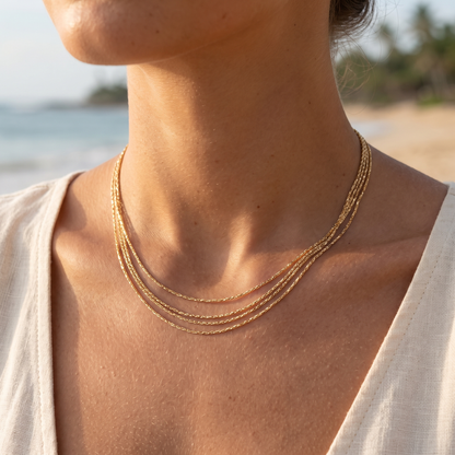 Asea Boardwalk Multi-Layer Choker — worn by model