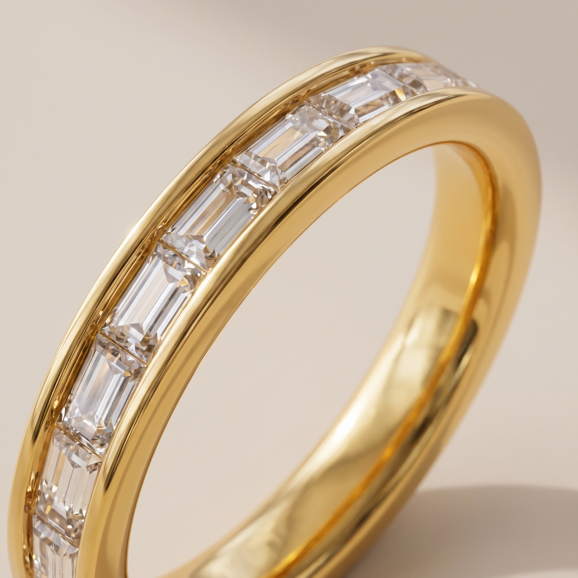Asea Ondina Baguette Ring — close-up detail