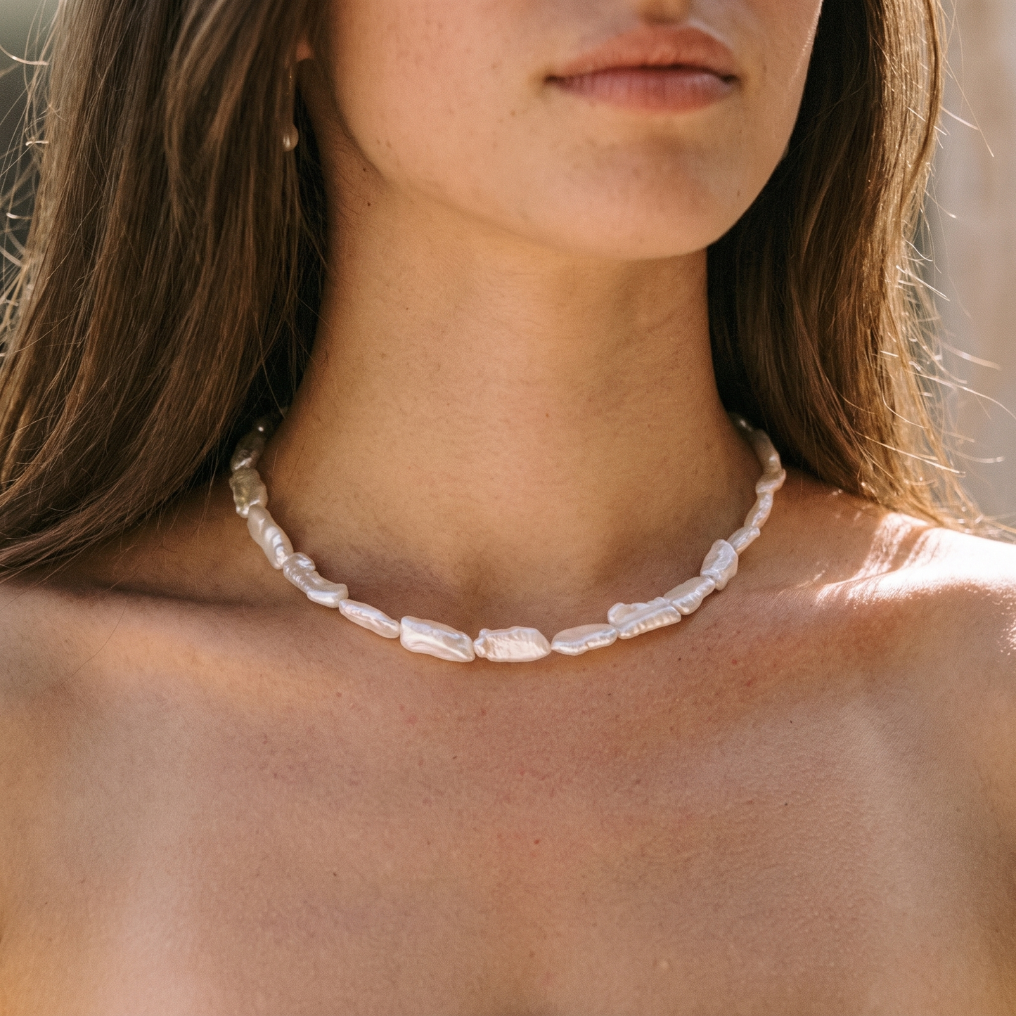 Asea Sundrenched Pearl Choker — worn by model