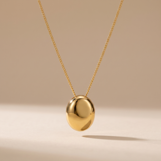 Asea Pebble Pendant Necklace — front view