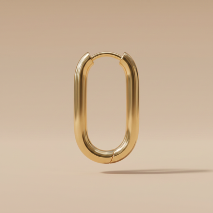 Asea Gold Oval Hoops — front view