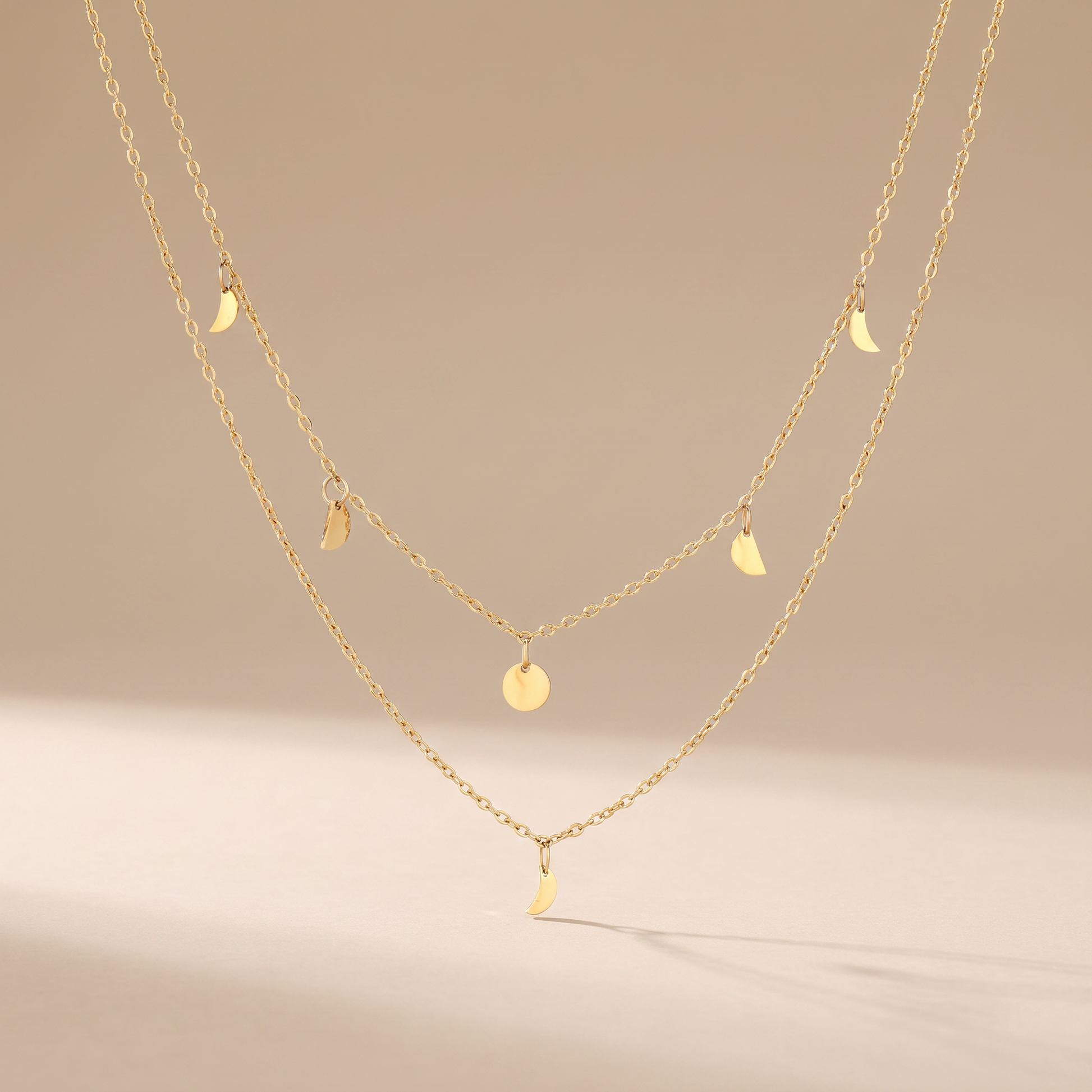 Asea Havana Layered Boho Necklace — front view
