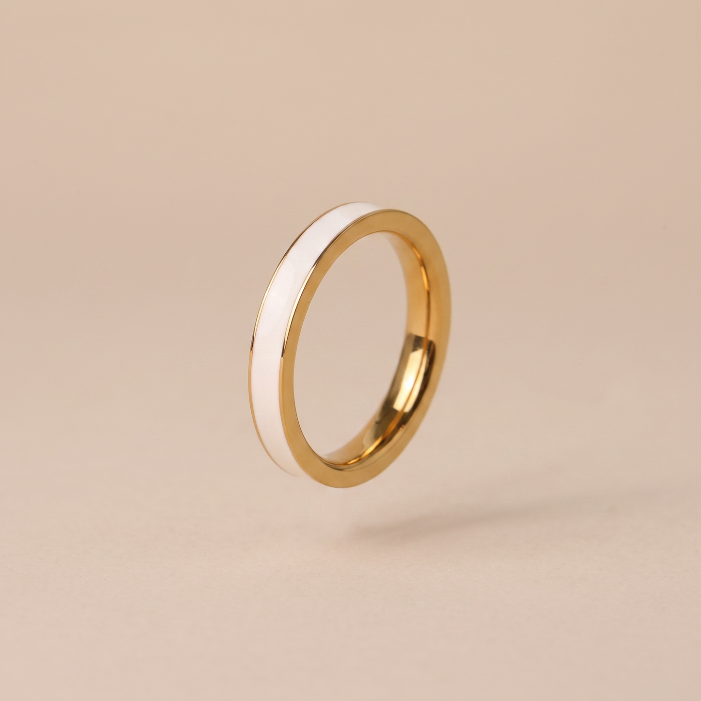 Asea Halo Enamel Band Ring — front view