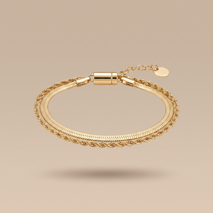 Asea Altea Double Layer Bracelet — 14K Gold Color