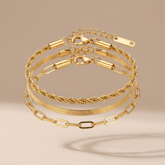 Asea Essential Bracelet Trio Set — front view