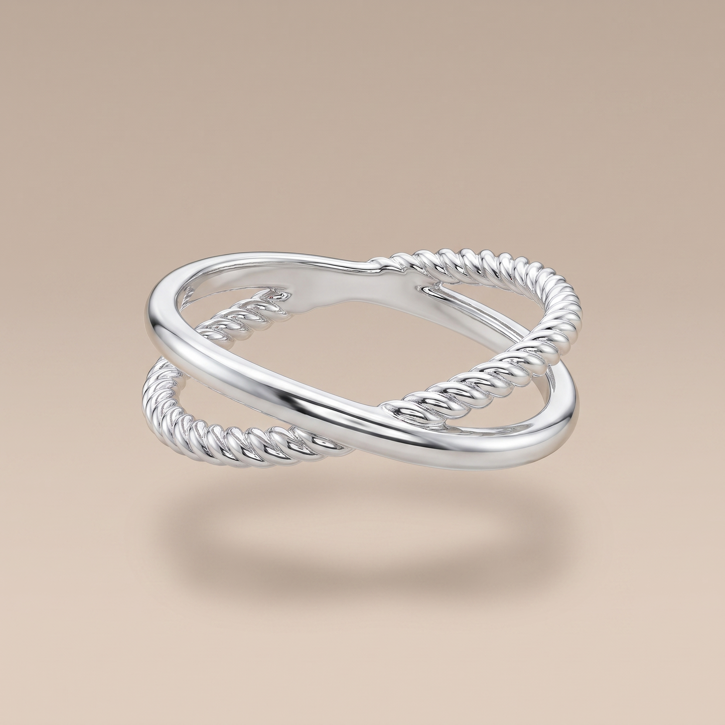 Asea Unity Interlaced Ring — Silver Color