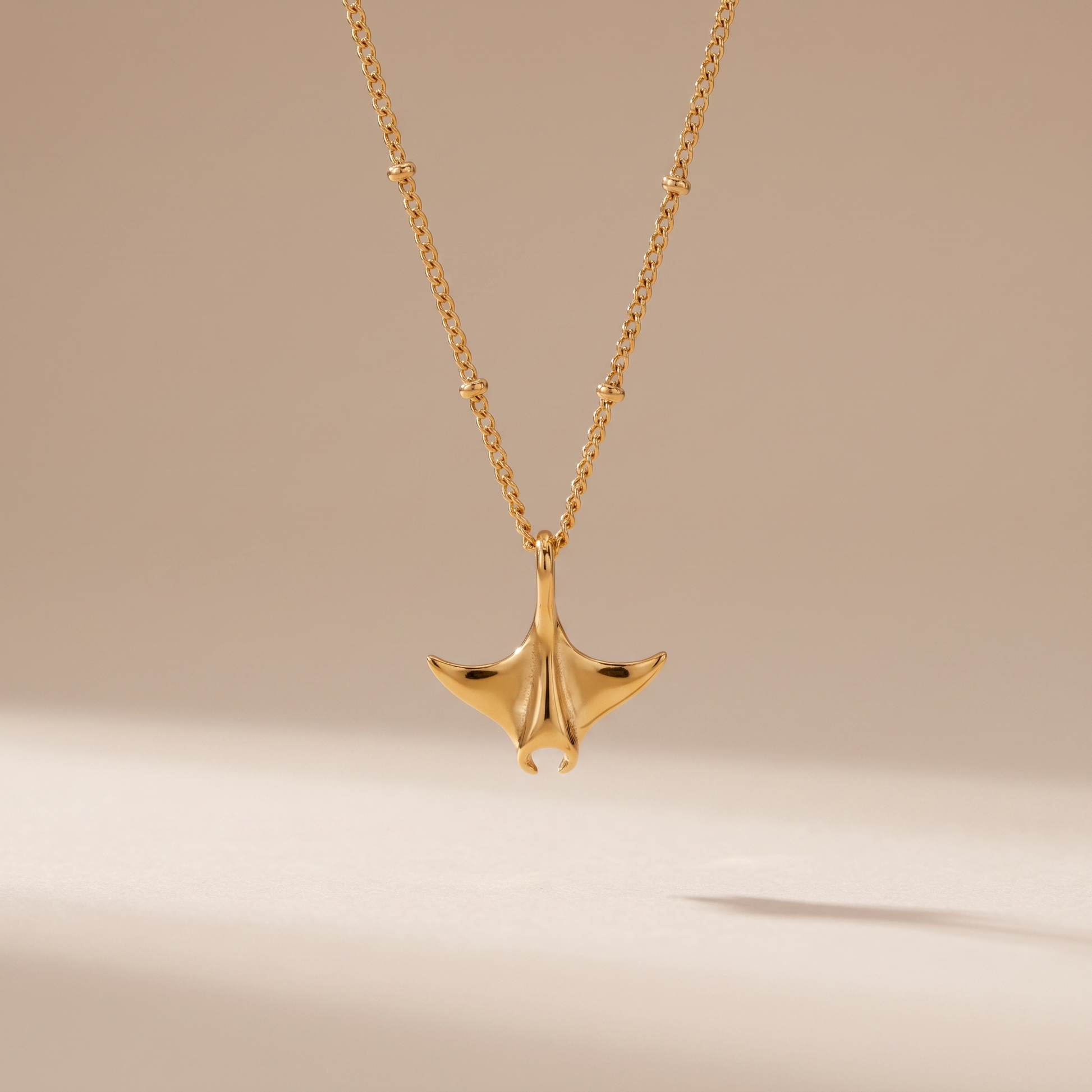 Asea Manta Pendant Necklace — front view