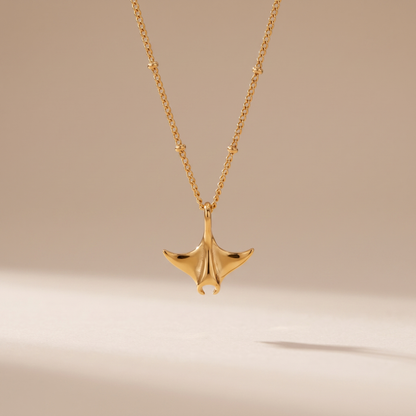 Asea Manta Pendant Necklace — front view