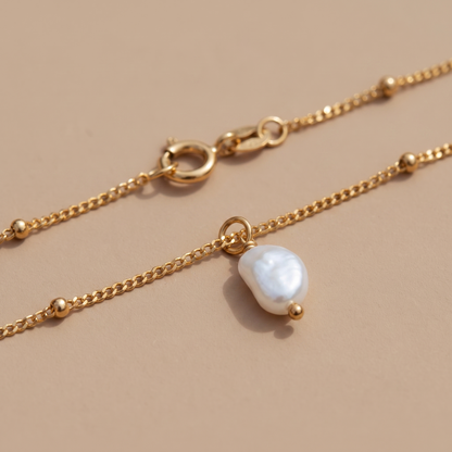 Asea Baroque Pearl Drop Necklace — close-up detail