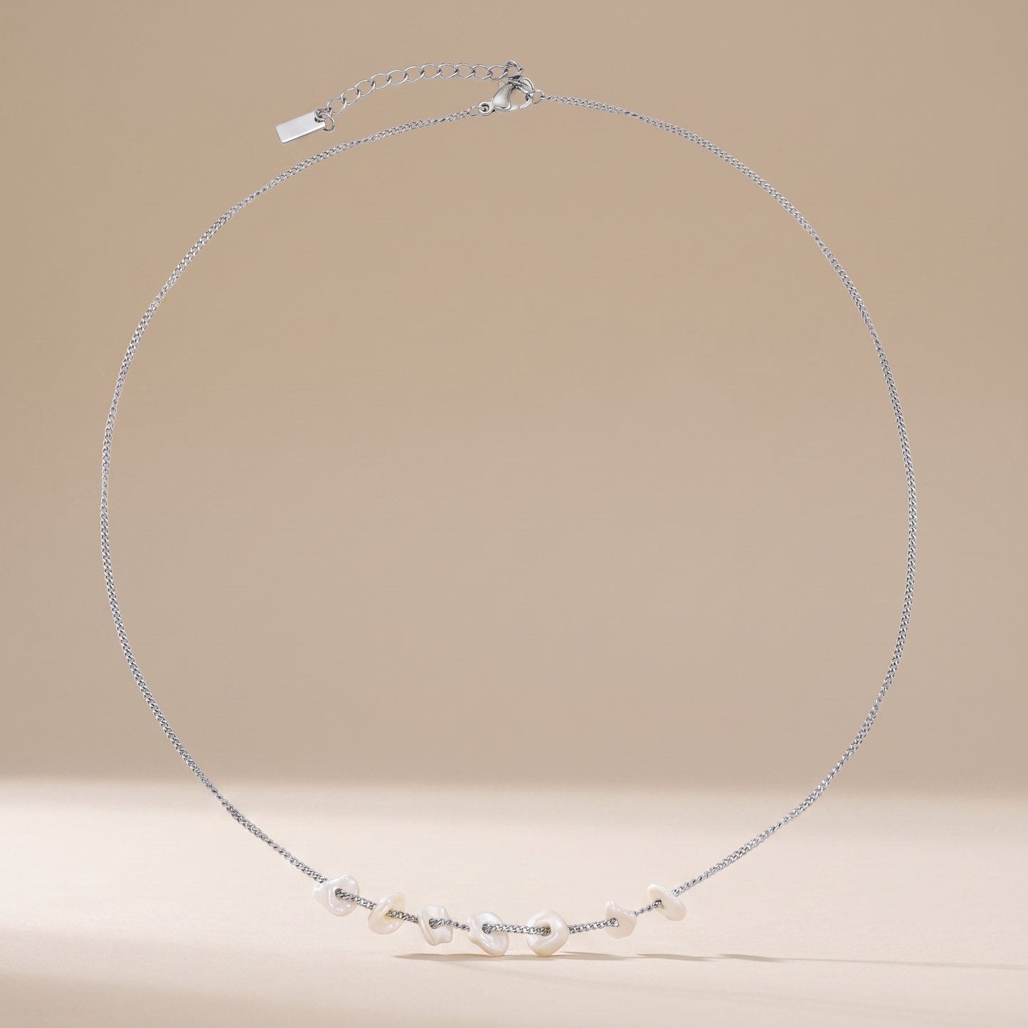 Asea Islet Freshwater Pearl Necklace — Silver Color