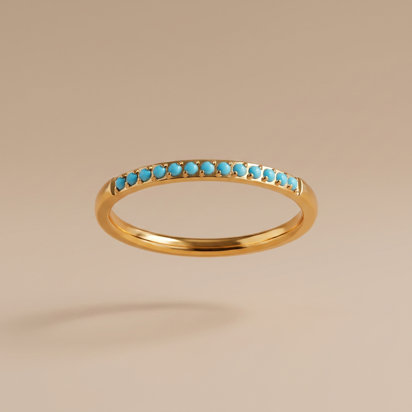 Asea Dainty Turquoise Ring — front view
