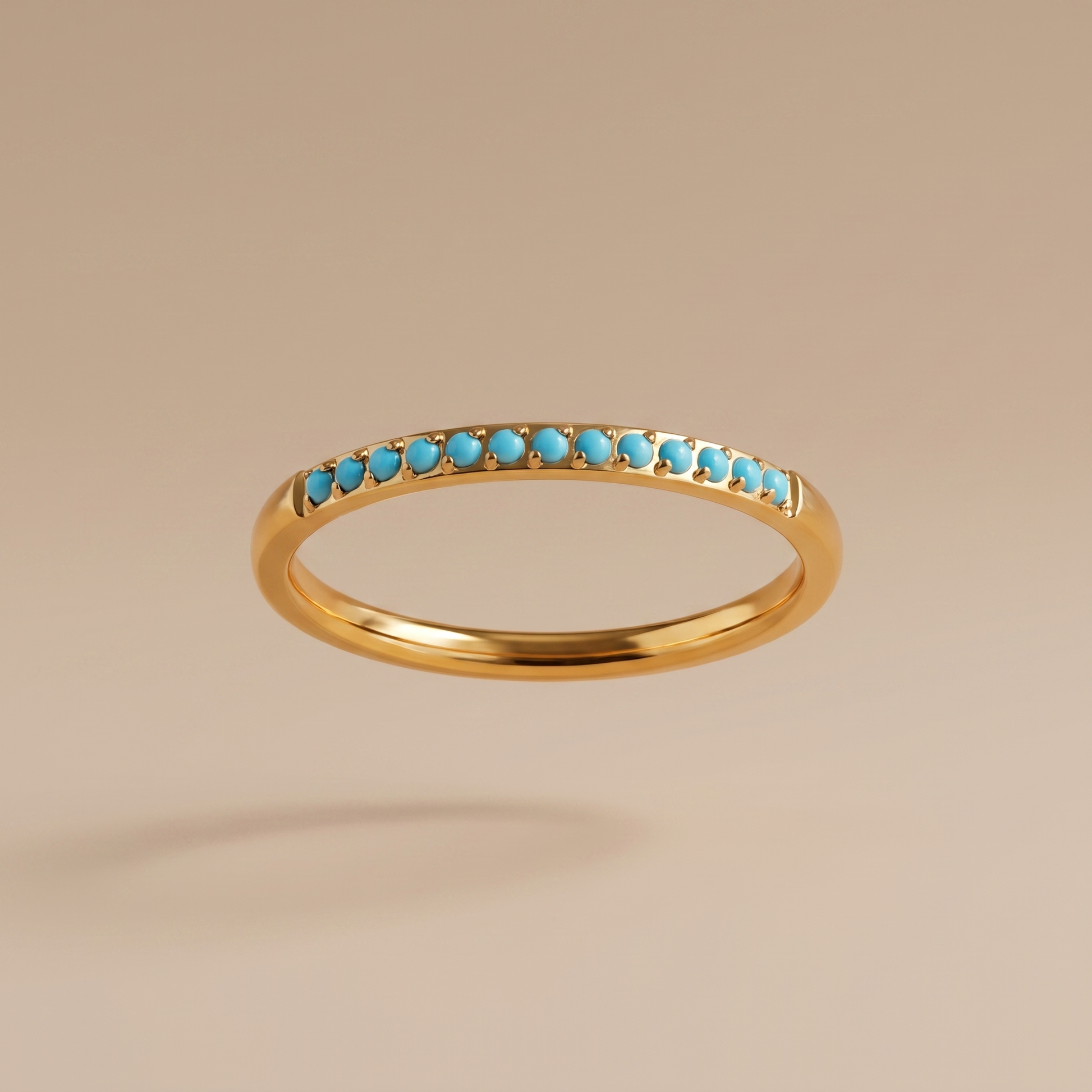 Asea Dainty Turquoise Ring — front view
