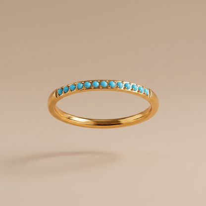 Asea Dainty Turquoise Ring — front view