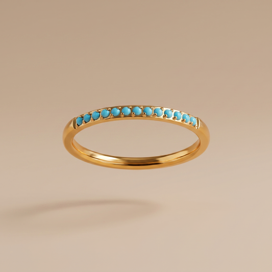 Asea Dainty Turquoise Ring — front view