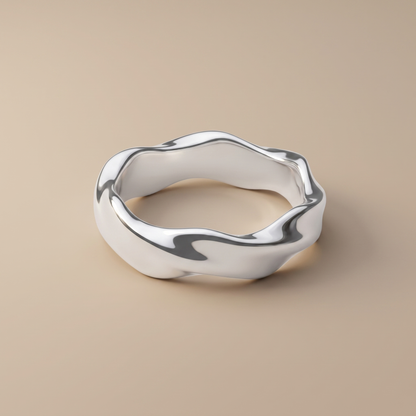 Asea Sandbar Band Ring — Silver color