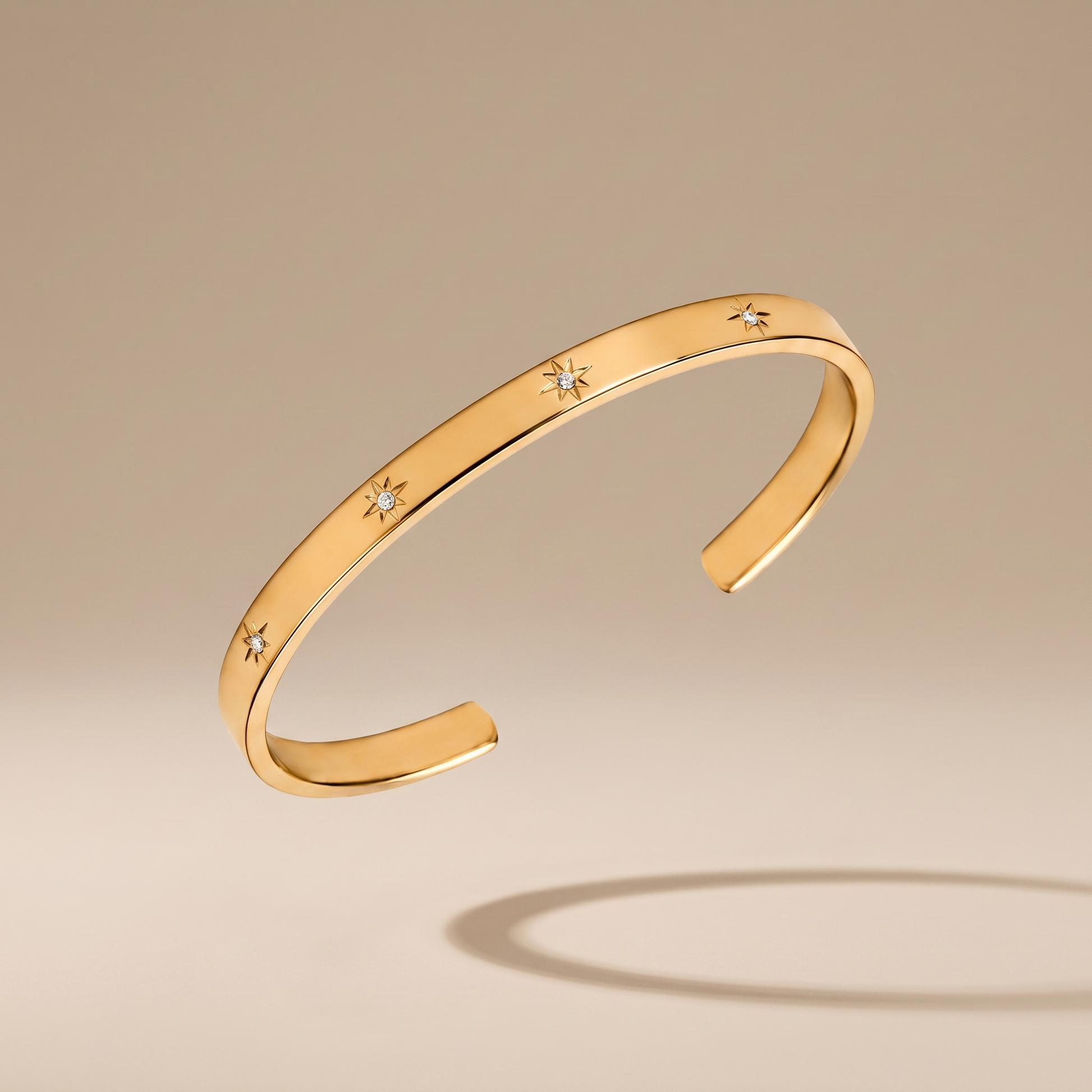 Asea Lumina Zircon Cuff — front view